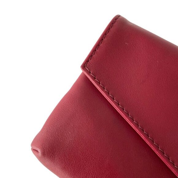 CH Carolina Herrera Red Leather Envelope Clutch - Picture 9 of 16